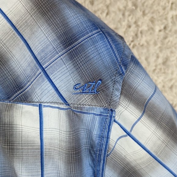Coastal* Men's Short Sleeve Snap Button Down Curved Hem Pocket Shirt~ Size XXL - Picture 6 of 11